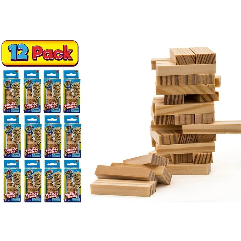 MINI TUMBLING STACKING TOWER WOOD GAME TOY CHILDREN BOREDOM AT HOME OFF SCHOOL